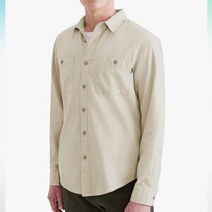 Dockers Men's Regular Fit Long Sleeve Two Pocket Work Shirt
